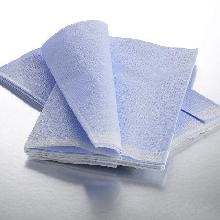 Graham Medical Products Stretcher Sheet Flat Sheet 40 X 96 Inch Blue Tissue / Poly / Tissue Disposable - Pack of 12 - 70332N-PK