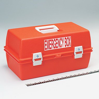Health Care Logistics Pre-Printed Label Indeed Auxiliary Label White Paper Emergency Box Red Safety and Instructional 2-1/4 X 6-1/8 Inch - Each - 2388-01-EA