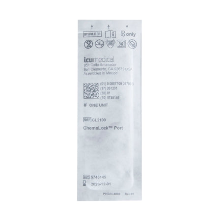 ICU Medical IV Port Chemolock - Case of 50 - CL2100-CS