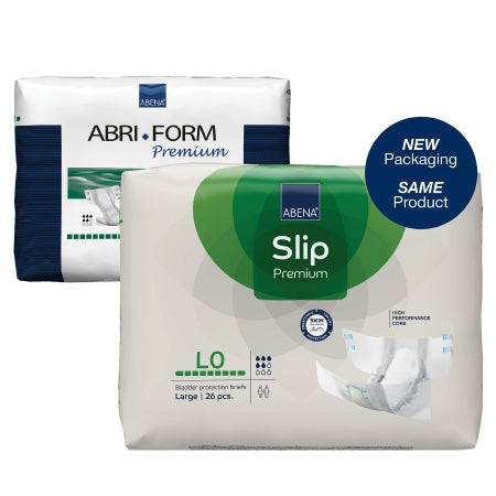 Abena North America Unisex Adult Incontinence Brief Abri-Form™ Premium L0 Large Disposable Moderate Absorbency - Case of 104 - 43059-CS