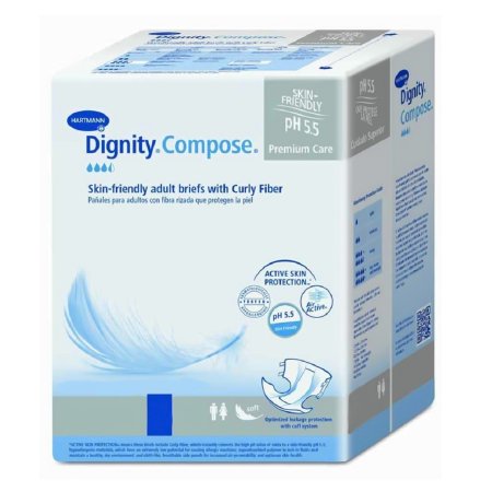 Hartmann Unisex Adult Incontinence Brief Dignity® Compose® X-Large Disposable Heavy Absorbency - Case of 60 - 222426-CS