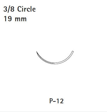 Covidien Nonabsorbable Suture with Needle Surgipro™ II Polypropylene P-12 3/8 Circle Precision Reverse Cutting Needle Size 3 - 0 Monofilament - Box of 36 - SP-5587-BX