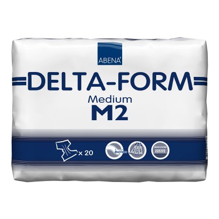 Abena North America Unisex Adult Incontinence Brief Abena® Delta-Form Medium Disposable Moderate Absorbency - Case of 80 - 308862-CS