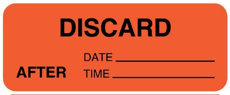 United Ad Label Pre-Printed Label pdc® Auxiliary Label Red Paper DISCARD AFTER DATE_____TIME_____ Quality Control Label 7/8 X 2-1/4 Inch - Each - ULPH236-EA