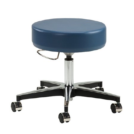 Clinton Industries Exam Stool Premier Series Backless Pneumatic Height Adjustment 5 Casters Yellow - Each - 2156-YELLOW-EA