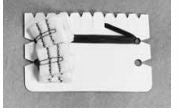Teleflex Medical Surgical Neuro Sponge Gardlok® X-Ray Detectable Cotton 3/4 X 3/4 Inch 10 Count Card Sterile - Box of 200 - 200105-BX