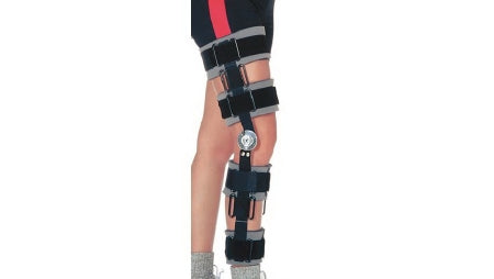 Alimed Post-Op Knee Brace RCAI® Short Up to 27 Inch Thigh Circumference / Up to 19 Inch Calf Circumference 16 Inch Length Left or Right Knee - Each - 2970004161-EA