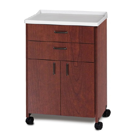 Clinton Industries Treatment Cabinet Mobile Laminate 2 Drawers 1 Shelf - Each - 8922-A-1GR-2NT-EA