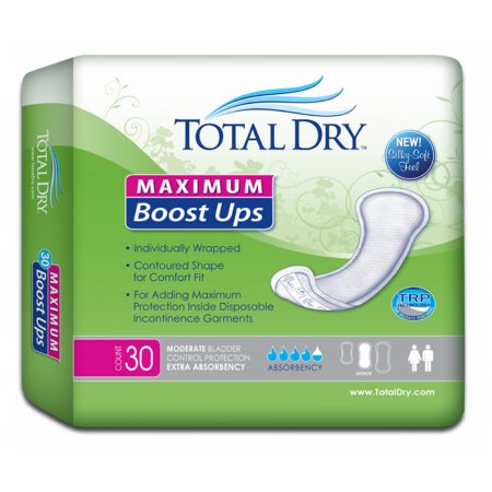 Secure Personal Care Products Booster Pad TotalDry™ 13.8 Inch Length Heavy Absorbency Polymer Core One Size Fits Most - Bag of 30 - SP1579-BG