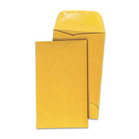 Universal® Kraft Coin Envelope, #3, Round Flap, Gummed Closure, 2.5 x 4.25, Light Brown Kraft, 500/Box - Box of 1 - UNV-35301-BX