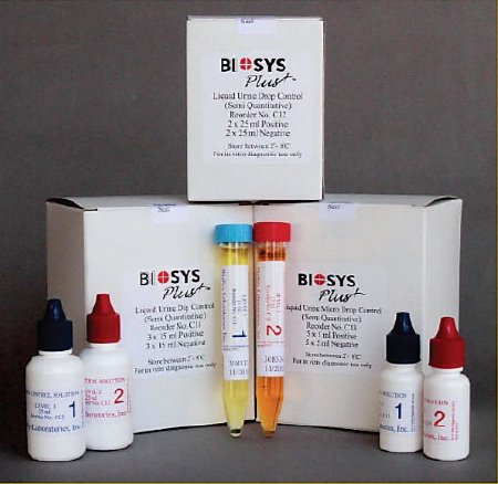 Biosys Labs Multi-Analyte Control Kit Biosys Plus™ Mini Drop Urinalysis Level 1, 2 5 X 2 X 5 mL - Box of 7 - C13-BX