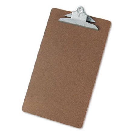 Universal® Hardboard Clipboard, 1.25" Clip Capacity, Holds 8.5 x 14 Sheets, Brown - Each - UNV-40305-EA