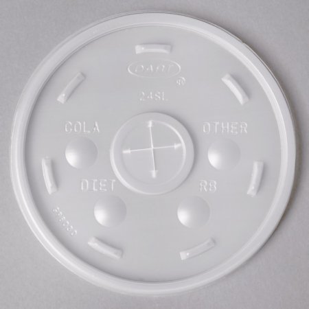 RJ Schinner Co Drinking Cup Lid Dart® Plastic, Straw Slotted - Case of 500 - 24SL05-CS