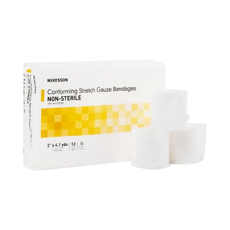 McKesson Conforming Bandage McKesson 2 Inch X 4-1/10 Yard 12 per Pack NonSterile Roll Shape - Case of 96 - 16-011-CS