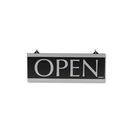 Headline® Sign Century Series Reversible Open/Closed Sign, w/Suction Mount, 13 x 5, Black - Each - USS-4246-EA