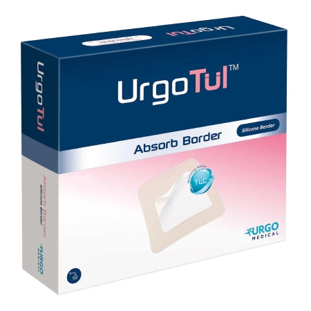 Urgo Medical North America LLC Foam Dressing TRIACT 6 X 8 Inch With Border Waterproof Backing Silicone Adhesive Rectangle Sterile - Box of 10 - 550764-BX