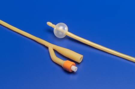 Cardinal Indwelling Catheter Tray Ultramer™ 2-Way Foley 16 Fr. 5 cc Balloon Hydrogel Coated Latex - Case of 12 - 1817-CS