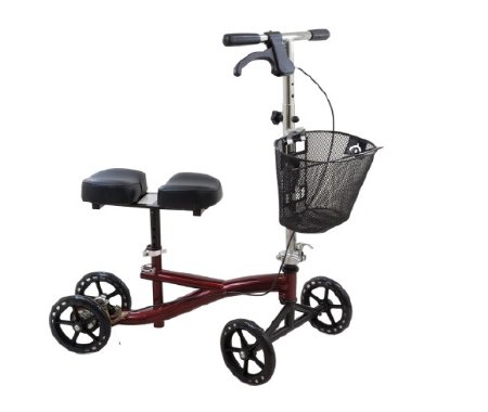 Roscoe Medical Knee Scooter Roscoe 350 lbs. Weight Capacity Burgundy Red - Each - ROS-KSBG-EA