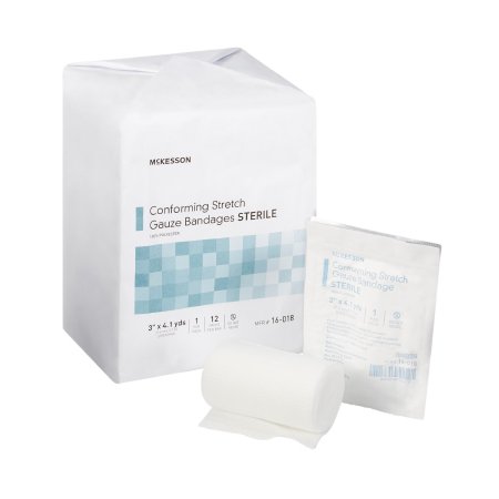 McKesson Conforming Bandage McKesson 3 Inch X 4-1/10 Yard 1 per Pack Sterile Roll Shape - Case of 96 - 16-018-CS