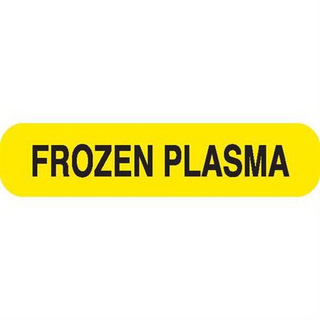 Market Lab Inc Pre-Printed Label Laboratory Use Yellow Paper FROZEN PLASMA Black Temperature Control 37-100 X 11-31/50 Inch - Box of 1000 - 6778-BX