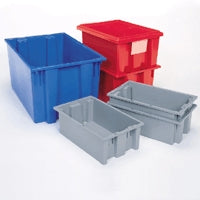 Akro-Mils Storage Tote Nest & Stack Gray Industrial Grade Polymers 6 X 11 X 18 Inch - CT/6 - 35180GREY-CT