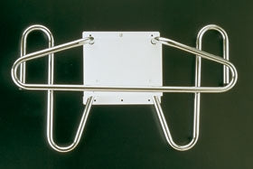 Alimed Apron and Glove Wall Rack 16 H X 28 W X 6 D Inch, 10 W X 9-3/4 H Inch Base Measurement, White, Baked Enamel, Heavy Duty, Holds Up To Six Aprons - Each - 2970011620-EA
