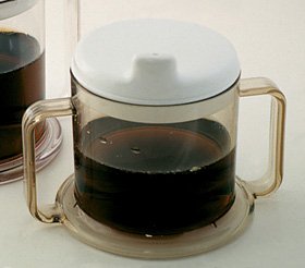 Alimed Drinking Mug Lid White, Dishwasher Safe, Spouted Lid - Case of 10 - 2970011333-CS