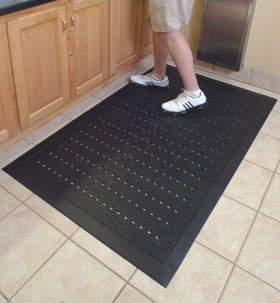 Alimed Anti-Fatigue Floor Mat 38 X 99 Inch Black Nitrile Rubber - Each - 72513/NA/WH-EA