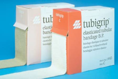 Alimed Elastic Tubular Support Bandage Tubigrip® 3-1/2 Inch X 11 Yard Large Elbow / Ankle / Medium Knee Pull On Natural NonSterile Size E Standard Compression - Each - 2970001749-EA