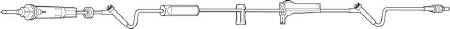 Baxter Primary IV Administration Set Interlink® Gravity 2 Ports 60 Drops / mL Drip Rate 0.2 Micron Filter 105 Inch Tubing Solution - Case of 48 - 2C6572-CS