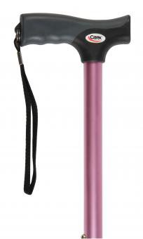 Apex-Carex Healthcare T-Handle Cane Soft Grip® Aluminum 31 to 40 Inch Height Pink - Case of 2 - FGA52200 0000-CS
