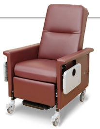 Champion Manufacturing Standard Transport Manual Recliner 54 Series Tea Rose Vinyl 5 Inch Casters - Each - 547T43-T7-EA