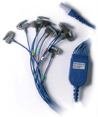 Welch Allyn Patient Cable 25 Inch, 10 Lead, Pinch Connection Q-Stress or HeartStride - Each - 60-00180-01-EA
