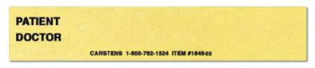 Carstens Identification Card Medsav Solutions® - Pack of 100 - 1649-03-PK