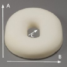 DeRoyal Donut Seat Cushion 12 OD X 2-1/2 ID X 14-1/2 D Inch Foam - Each - M10-070-C-EA