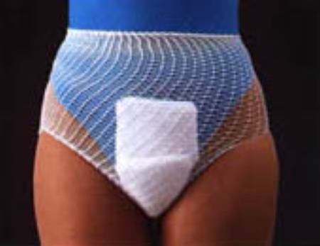 Gentell Elastic Net Retainer Dressing Bandnet™ Panty Poly-Covered Nylon / Rubber Large White Perineum NonSterile - Case of 10 - WM103B-CS