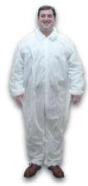 Dukal Coverall X-Large White Disposable NonSterile - Bag of 5 - 382XL-BG