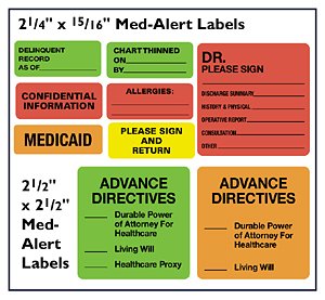 First Healthcare Products Pre-Printed Label Barkley® Allergy Alert Fluorescent Red Paper Allergies Black Alert Label 15/16 X 2-1/4 Inch - Roll of 500 - 50711-RL