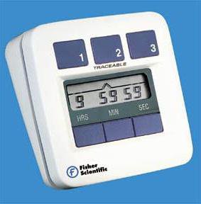 Fisher Scientific Electronic Alarm Timer 3 Channel Traceable® 10 Hours LCD Display - Each - 0666255-EA