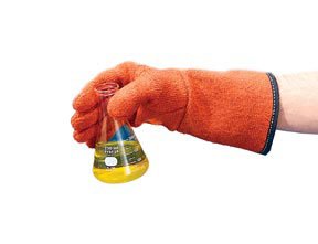 Fisher Scientific Autoclave Glove Scienceware® Clavies® One Size Fits Most Terry Cloth Orange 13 Inch Gauntlet Cuff NonSterile - Pair - 11394299-PR