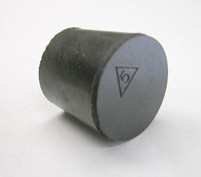 Fisher Scientific Fisherbrand™ Tube Closure Solid Rubber Stopper Cap Black For use with REX Glass Centrifuge Bottles NonSterile - Pack of 20 - 14130J-PK