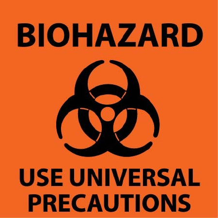 Fisher Scientific Door Sign Caution Biohazard Use Universal Precautions - Each - 18999761-EA