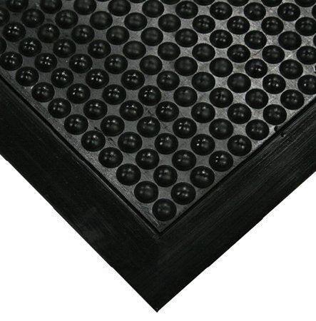 Fisher Scientific Anti-Fatigue Floor Mat Ortho Stand™ 3 X 4 Foot Black / Yellow Rubber - Each - 19003152B-EA