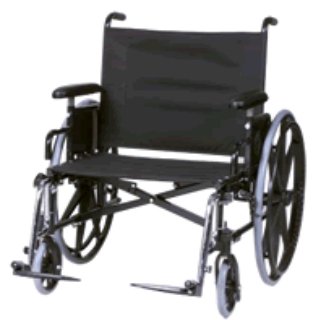 Graham-Field Bariatric Wheelchair Regency XL 2002 Full Length Arm Swing-Away Elevating Legrest Black Upholstery 26 Inch Seat Width Adult 600 lbs. Weight Capacity - Each - 56261850-EA