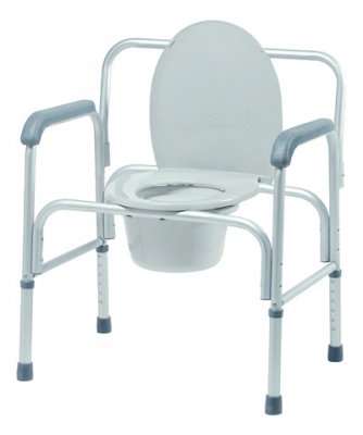 Graham-Field 3-in-1 Commode Chair Lumex® Fixed Arms Aluminum Frame 14 Inch Seat Width 400 lbs. Weight Capacity - Case of 2 - 2190A-CS