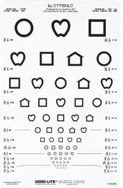 Good-Lite Eye Chart Good-Lite® 10 Foot Distance Acuity Test - Each - 250401-EA