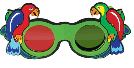 Good-Lite Anaglyph Glasses Parrot Children's Vision Tests - Each - 461400-EA