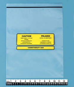 Health Care Logistics Chemo Drug Transport Bag Clear Bag Polyethylene 12 X 15 Inch - Pack of 100 - 9517-PK