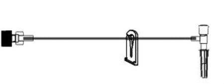 ICU Medical IV Extension Set Needle-Free Port Small Bore 4 Inch Tubing - Case of 50 - B9005-CS