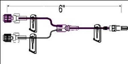 ICU Medical IV Extension Set Mini Bore 6 Inch Tubing - Each - B1001-EA